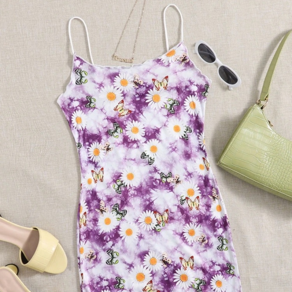 Cute Purple Butterfly Dress
